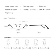 Carica l&#39;immagine nel visualizzatore di Gallery, MERRYS DESIGN Men Titanium Alloy Glasses Frame TR90 Legs Myopia Prescription Eyeglasses Business Optical Frame S2209