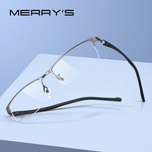 Carica l&#39;immagine nel visualizzatore di Gallery, MERRYS DESIGN Men Titanium Alloy Glasses Frame TR90 Legs Myopia Prescription Eyeglasses Business Style Optical Frame S2203