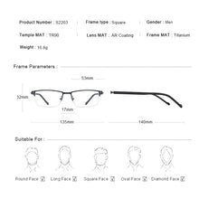 Carica l&#39;immagine nel visualizzatore di Gallery, MERRYS DESIGN Men Titanium Alloy Glasses Frame TR90 Legs Myopia Prescription Eyeglasses Business Style Optical Frame S2203