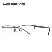 Carica l&#39;immagine nel visualizzatore di Gallery, MERRYS DESIGN Men Titanium Alloy Glasses Frame TR90 Legs Myopia Prescription Eyeglasses Business Style Optical Frame S2203