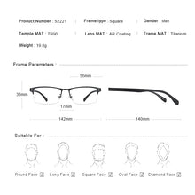 Load image into Gallery viewer, MERRYS DESIGN Men Titanium Alloy Glasses Frame TR90 Legs Myopia Prescription Eyeglasses Optical Frame Business Style S2221