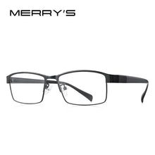Carica l&#39;immagine nel visualizzatore di Gallery, MERRYS DESIGN Men Titanium Alloy Glasses Frame TR90 Legs Myopia Prescription Eyeglasses Optical Frame Business Style S2210