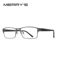 Carica l&#39;immagine nel visualizzatore di Gallery, MERRYS DESIGN Men Titanium Alloy Glasses Frame TR90 Legs Myopia Prescription Eyeglasses Optical Frame Business Style S2211