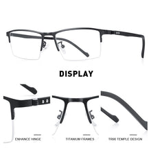 Carica l&#39;immagine nel visualizzatore di Gallery, MERRYS DESIGN Men Titanium Alloy Glasses Frame TR90 Legs Myopia Prescription Eyeglasses Optical Frame Business Style S2308