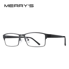 Carica l&#39;immagine nel visualizzatore di Gallery, MERRYS DESIGN Men Titanium Alloy Glasses Frame TR90 Legs Myopia Prescription Eyeglasses Optical Frame Business Style S2211