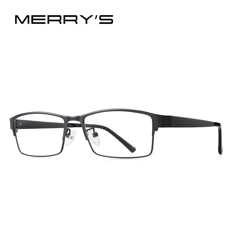 MERRYS DESIGN Men Titanium Alloy Glasses Frame TR90 Legs Myopia Prescription Eyeglasses Optical Frame Business Style S2211
