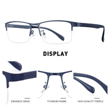 Load image into Gallery viewer, MERRYS DESIGN Men Titanium Alloy Glasses Frame TR90 Legs Myopia Prescription Eyeglasses Optical Frame Business Style S2221