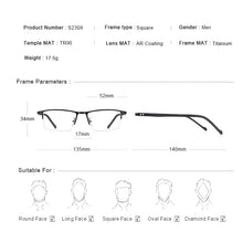 Carica l&#39;immagine nel visualizzatore di Gallery, MERRYS DESIGN Men Titanium Alloy Glasses Frame TR90 Legs Myopia Prescription Eyeglasses Optical Frame Business Style S2308
