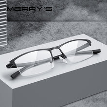 Carica l&#39;immagine nel visualizzatore di Gallery, MERRYS DESIGN Men Titanium Alloy Glasses Frame TR90 Legs Myopia Prescription Men&#39;s Eyewear Frames Business Style S2225