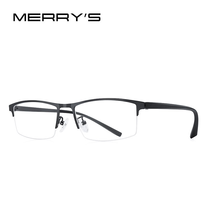 MERRYS DESIGN Men Titanium Alloy Glasses Frame TR90 Legs Myopia Prescription Men's Eyewear Frames Business Style S2225