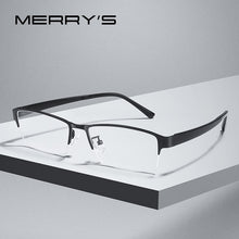 Carica l&#39;immagine nel visualizzatore di Gallery, MERRYS DESIGN Men Titanium Alloy Glasses Frame TR90 Legs Prescription Eyeglasses Optical Frame Business Style S2216