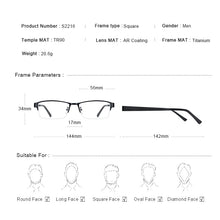 Carica l&#39;immagine nel visualizzatore di Gallery, MERRYS DESIGN Men Titanium Alloy Glasses Frame TR90 Legs Prescription Eyeglasses Optical Frame Business Style S2216