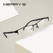 Carica l&#39;immagine nel visualizzatore di Gallery, MERRYS DESIGN Men Titanium Alloy Glasses Frames Prescription Eyeglasses Business Style Optical Frame TR90 Legs S2224