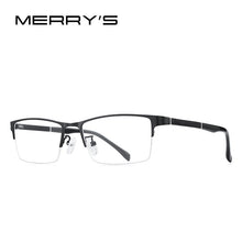 Carica l&#39;immagine nel visualizzatore di Gallery, MERRYS DESIGN Men Titanium Alloy Glasses Frames Prescription Eyeglasses Business Style Optical Frame TR90 Legs S2224