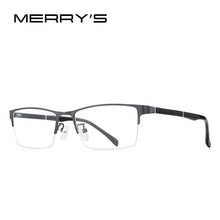 Carica l&#39;immagine nel visualizzatore di Gallery, MERRYS DESIGN Men Titanium Alloy Glasses Frames Prescription Eyeglasses Business Style Optical Frame TR90 Legs S2224