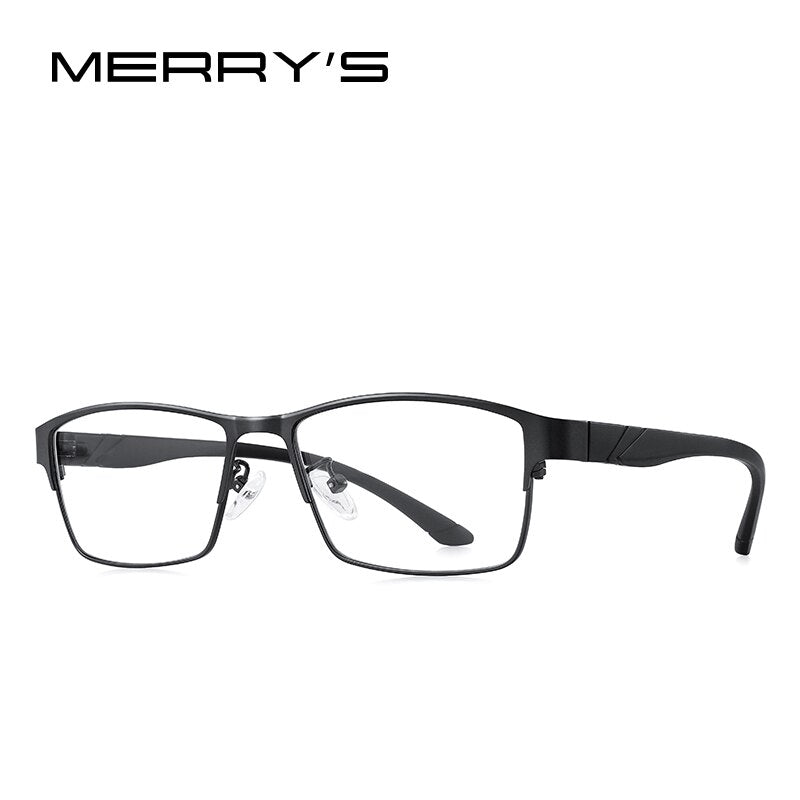 MERRYS DESIGN Men Titanium Alloy Glasses Frames TR90 Legs Business Myopia Prescription Eyeglasses Optical Frame S2219