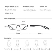 Carica l&#39;immagine nel visualizzatore di Gallery, MERRYS DESIGN Men Titanium Alloy Glasses Frames TR90 Legs Business Myopia Prescription Eyeglasses Optical Frame S2219