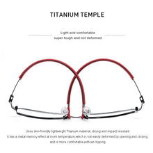 Load image into Gallery viewer, MERRYS DESIGN Men Titanium Alloy Glasses Frames Ultralight Square Myopia Prescription Optical Eyeglasses Antiskid Silicone S2364