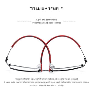 MERRYS DESIGN Men Titanium Alloy Glasses Frames Ultralight Square Myopia Prescription Optical Eyeglasses Antiskid Silicone S2364