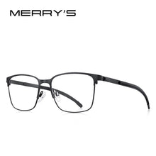 Load image into Gallery viewer, MERRYS DESIGN Men Titanium Alloy Glasses Frames Ultralight Square Myopia Prescription Optical Eyeglasses Antiskid Silicone S2364