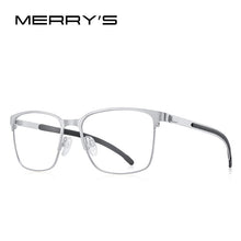 Load image into Gallery viewer, MERRYS DESIGN Men Titanium Alloy Glasses Frames Ultralight Square Myopia Prescription Optical Eyeglasses Antiskid Silicone S2364