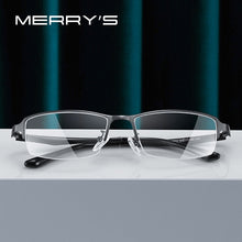 Carica l&#39;immagine nel visualizzatore di Gallery, MERRYS DESIGN Men Titanium Alloy Glasses TR90 Legs Business Myopia Prescription Eyeglasses Optical Frame S2202