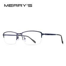 Carica l&#39;immagine nel visualizzatore di Gallery, MERRYS DESIGN Men Titanium Alloy Half Glasses Frame Prescription Eyeglasses TR90 Legs Business Style Optical Frame S2306