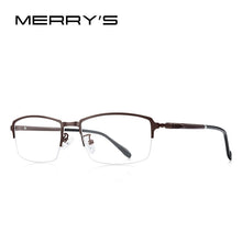 Carica l&#39;immagine nel visualizzatore di Gallery, MERRYS DESIGN Men Titanium Alloy Half Glasses Frame Prescription Eyeglasses TR90 Legs Business Style Optical Frame S2306