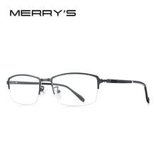 Carica l&#39;immagine nel visualizzatore di Gallery, MERRYS DESIGN Men Titanium Alloy Half Glasses Frame Prescription Eyeglasses TR90 Legs Business Style Optical Frame S2306