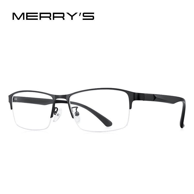 MERRYS DESIGN Men Titanium Alloy Half Glasses Frame TR90 Legs Prescription Eyeglasses Optical Frame S2318