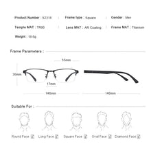 Carica l&#39;immagine nel visualizzatore di Gallery, MERRYS DESIGN Men Titanium Alloy Half Glasses Frame TR90 Legs Prescription Eyeglasses Optical Frame S2318