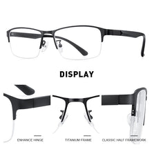 Carica l&#39;immagine nel visualizzatore di Gallery, MERRYS DESIGN Men Titanium Alloy Half Glasses Frame TR90 Legs Prescription Eyeglasses Optical Frame S2318