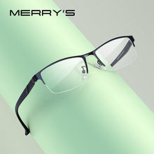 Load image into Gallery viewer, MERRYS DESIGN Men Titanium Alloy Half Glasses Frame TR90 Legs Prescription Eyeglasses S2226