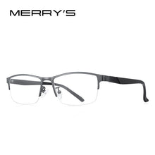 Load image into Gallery viewer, MERRYS DESIGN Men Titanium Alloy Half Glasses Frame TR90 Legs Prescription Eyeglasses S2226