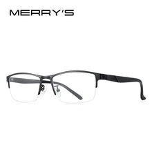 Load image into Gallery viewer, MERRYS DESIGN Men Titanium Alloy Half Glasses Frame TR90 Legs Prescription Eyeglasses S2226