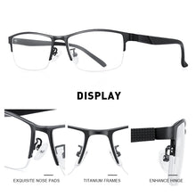 Load image into Gallery viewer, MERRYS DESIGN Men Titanium Alloy Half Glasses Frame TR90 Legs Prescription Eyeglasses S2226