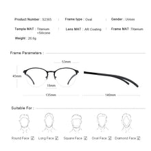 Carica l&#39;immagine nel visualizzatore di Gallery, MERRYS DESIGN Men Titanium Alloy Optical Glasses Frame Ultralight Oval Men Prescription Eyeglasses Antiskid Silicone Legs S2365