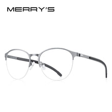 Carica l&#39;immagine nel visualizzatore di Gallery, MERRYS DESIGN Men Titanium Alloy Optical Glasses Frame Ultralight Oval Men Prescription Eyeglasses Antiskid Silicone Legs S2365