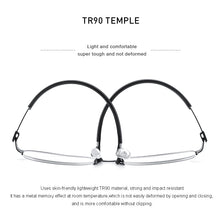 Carica l&#39;immagine nel visualizzatore di Gallery, MERRYS DESIGN Men Titanium Alloy Optical Glasses Frame Ultralight Oval Men Prescription Eyeglasses Antiskid Silicone Legs S2365
