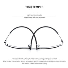 Load image into Gallery viewer, MERRYS DESIGN Men Titanium Alloy Optical Glasses Frame Ultralight Square Myopia Prescription Eyeglasses Antiskid Silicone S2186