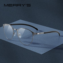 Carica l&#39;immagine nel visualizzatore di Gallery, MERRYS DESIGN Men Titanium Alloy Optical Glasses Frame Women Retro Round Prescription Eyeglasses Antiskid Silicone S2266