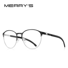 Carica l&#39;immagine nel visualizzatore di Gallery, MERRYS DESIGN Men Titanium Alloy Optical Glasses Frame Women Retro Round Prescription Eyeglasses Antiskid Silicone S2266