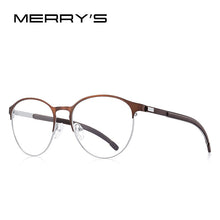 Carica l&#39;immagine nel visualizzatore di Gallery, MERRYS DESIGN Men Titanium Alloy Optical Glasses Frame Women Retro Round Prescription Eyeglasses Antiskid Silicone S2266