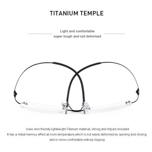 MERRYS DESIGN Men Titanium Alloy Rimless Glasses Frame Male Square Ultralight Man Frameless Myopia Optical Frames Eyewear S2227