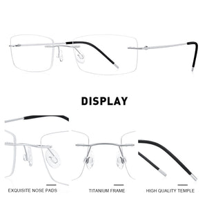 MERRYS DESIGN Men Titanium Alloy Rimless Glasses Frame Male Square Ultralight Man Frameless Myopia Optical Frames Eyewear S2227