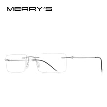 Load image into Gallery viewer, MERRYS DESIGN Men Titanium Alloy Rimless Glasses Frame Male Square Ultralight Man Frameless Myopia Optical Frames Eyewear S2880