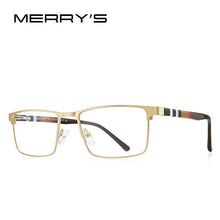 Load image into Gallery viewer, MERRYS DESIGN Men Titanium Alloy Square Glasses Frame Business Style Male Acetate Legs Myopia Prescription Eyeglasses S2254