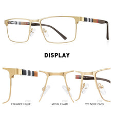 Load image into Gallery viewer, MERRYS DESIGN Men Titanium Alloy Square Glasses Frame Business Style Male Acetate Legs Myopia Prescription Eyeglasses S2254