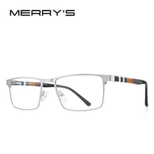 Load image into Gallery viewer, MERRYS DESIGN Men Titanium Alloy Square Glasses Frame Business Style Male Acetate Legs Myopia Prescription Eyeglasses S2254