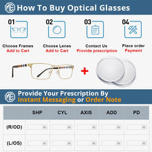 Load image into Gallery viewer, MERRYS DESIGN Men Titanium Alloy Square Glasses Frame Business Style Male Acetate Legs Myopia Prescription Eyeglasses S2254